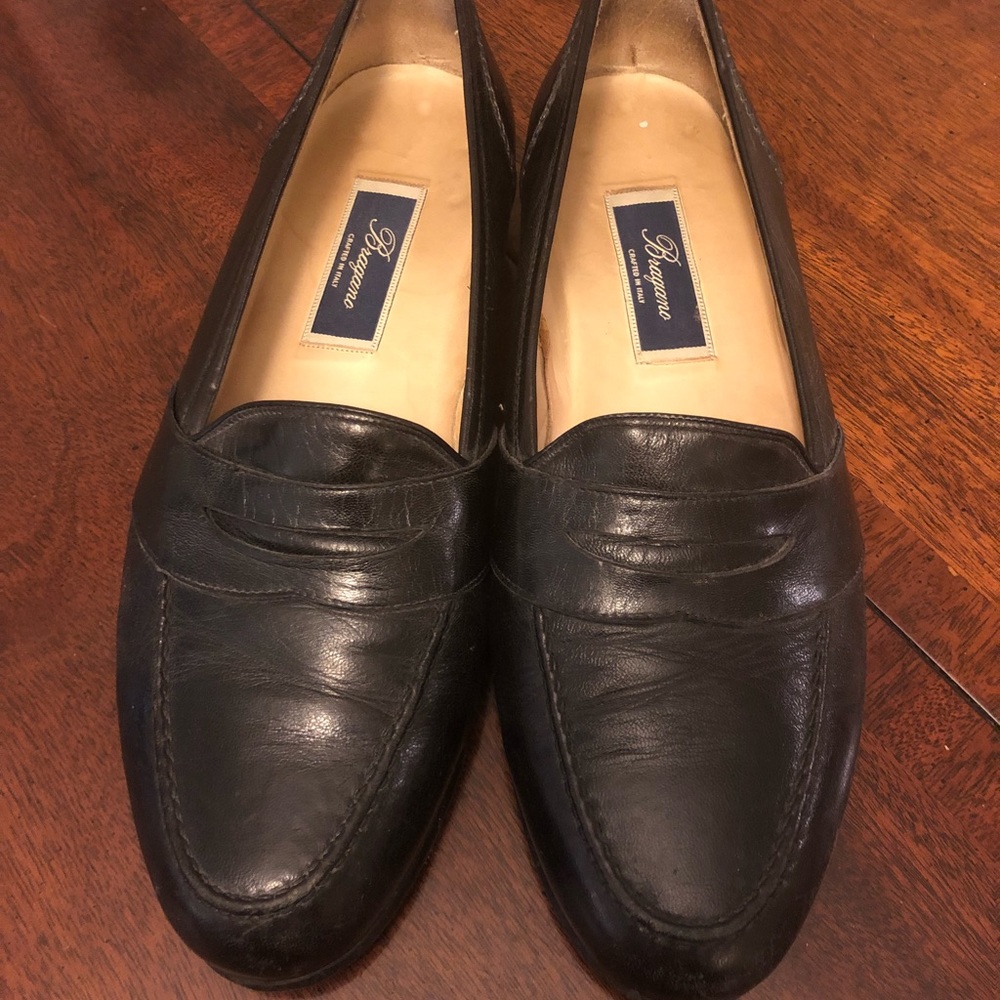 Men’s Black Italian Loafers - Bragano - Size 10.5